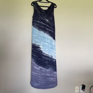 Cable & Gauge Blue Tie Dye Soft Maxi Dress Size medium